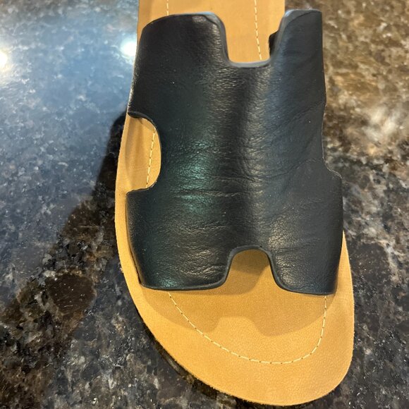 Corkys "Bogalusa" Slip on Sandal Black Smooth Sz 6 - Picture 3 of 8